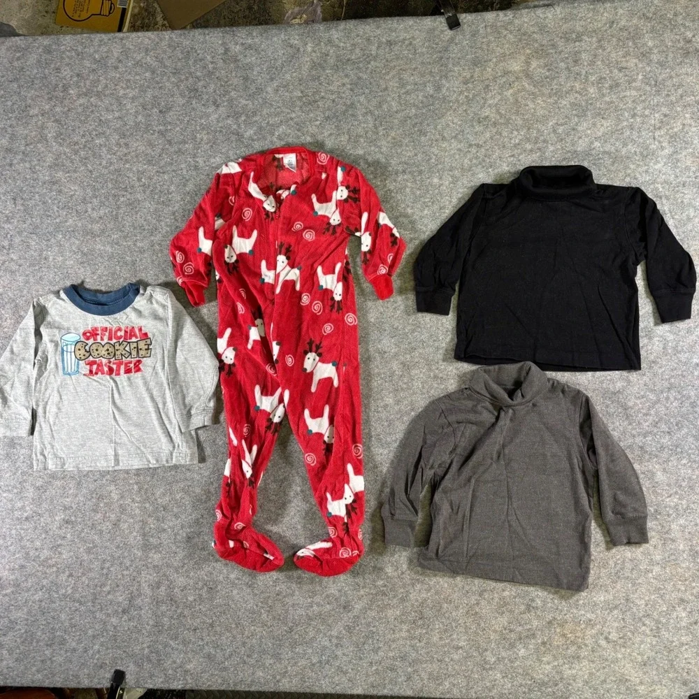 VTG Old Navy Kids Bundle 4 pc Turtleneck Pajamas l/s Shirt Size 18-24 Months Lot